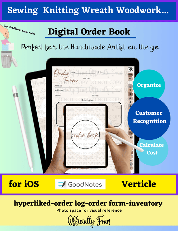Digital Craft Order Book-Pink-Promotional Digital Craft Order Book-Pink-Promotional